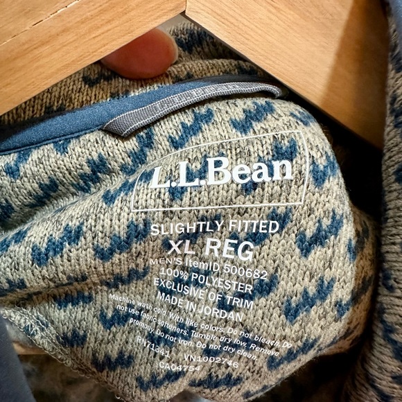 LL Bean Men’s Pullover Sweater Fleece Multicolor  1/4 Snap Hiking Size XL - Picture 6 of 6